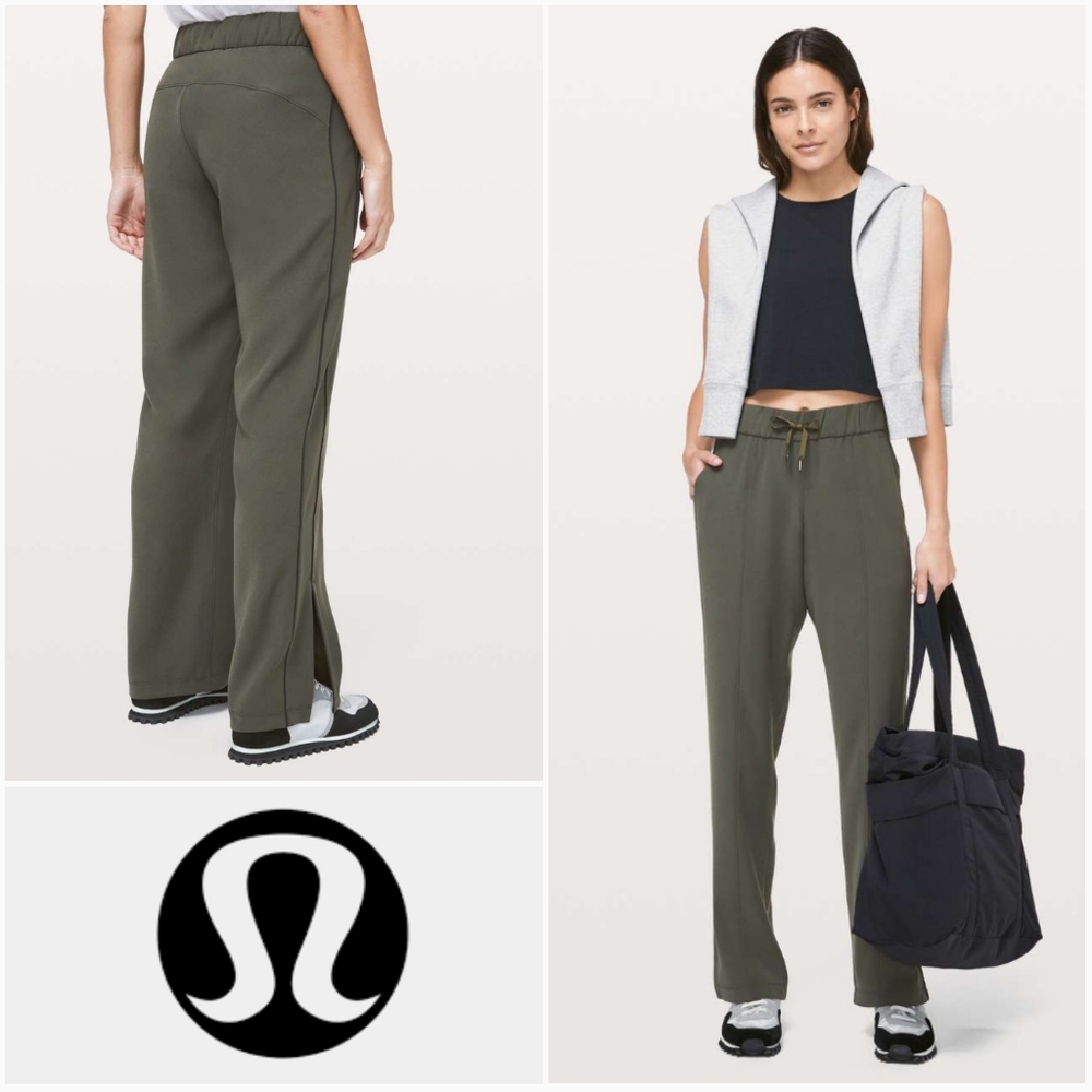 LULULEMON 2 On The Right Track Pant Dark Olive Black Size 2
